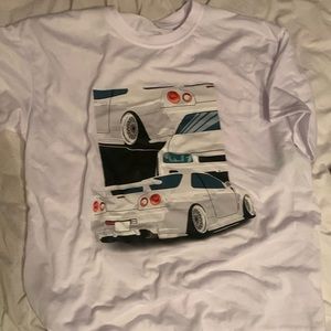 Plain white Nissan Gtr-34 t shirt